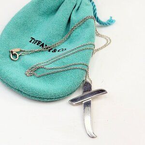 Tiffany & Co. Elsa Peretti Large Infinity Cross pendant 18" 1.5" x 1" JR1359